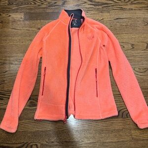Mountain Hardwear Zip Up Coral Pink Fleece, size small